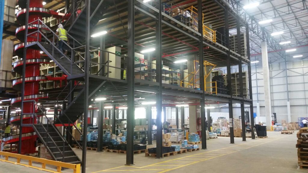 4 tier mezzanine floor