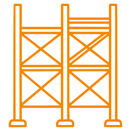 Cages racking and tanks