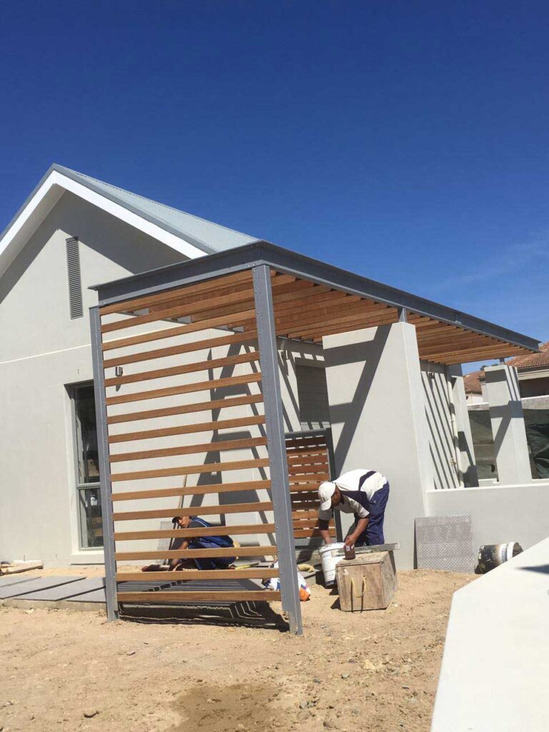 Steel pergola